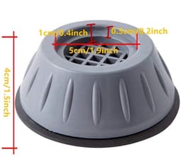 4-Delige Universele Anti-Trillings Voeten Pads – Antislip & Geluidsdempend Verhoger voor Wasmachine4 — thumbnail 2