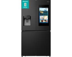 Hisense RQ760N4IFE - Amerikaanse koelkast - Energielabel E - Vaste Wateraansluiting - Water- & ijsdispenser - Metal Tech Cooling - No Frost - Zwart - Multi-Air Flow - Super Cool - Fast Freeze - 39dB (A) - Inverter Compressor - 577 Liter