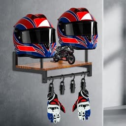 Houten Wandhouder voor Motorhelm en Jassen — thumbnail 1