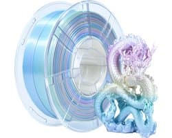 PLA+ Zijde Filament 1.75mm Regenboog Kleurwisselend voor 3D Printer, 1kg