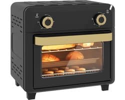 Compacte Heteluchtfriteuse en Mini-oven met 10L Capaciteit en 60 Min Timer