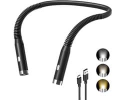 Oplaadbare Leeslamp met 3 Kleurmodi en Helderheidsniveaus voor Boeken en Reizen