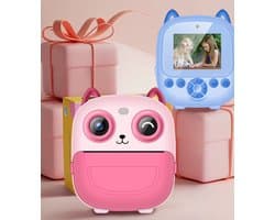 Digitale Camera met printer voor Kinderen - Incl. 8GB SDcard - Camera en video - Verjaardagscadeau Voor Meisjes en Jongens - Leeftijd 3-12 Jaar - Speelgoed Fotocamera - ROZE