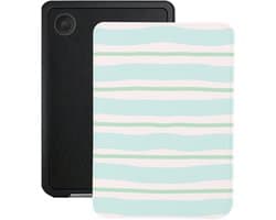 Lunso Geschikt voor Kobo Clara BW / Clara Colour hoesje (6 inch) - Vegan Saffiano Leren Sleep Cover - Soft Surf