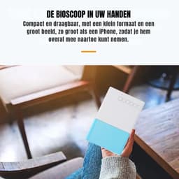 SVN® Mini beamers - Projector - Mini beamer - Wit en Blauw - 19cm x 13cm x 8cm — thumbnail 3