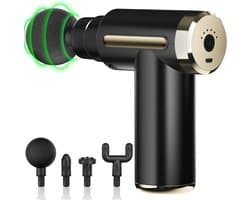 FlexVer® Massage Gun - Pistool - Theragun - 4 Opzetstukken - Zwart