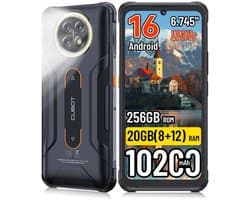 CUBOT Kingkong Ace 5 Robuuste Smartphone - 20GB RAM 256GB ROM - 10200mAh 33W Robuuste Telefoon - 6,745inch 120Hz - 4G Dual SIM - 48MP+16MP - IP68/IP69K - Android 16 - NFC GPS - Zwart