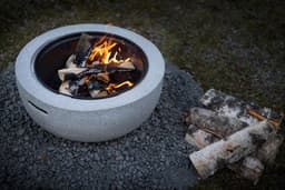 Mustang Vuurschaal met Grillrooster Ø43 cm – Moderne Fire Pit BBQ – Grijs – 60 cm — thumbnail 4
