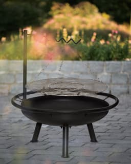 Mustang Easton Vuurschaal met BBQ Ø70 cm – Heavy Duty Fire Pit – RVS Grillrooster – Multigrill Systeem – 91,5 cm — thumbnail 3
