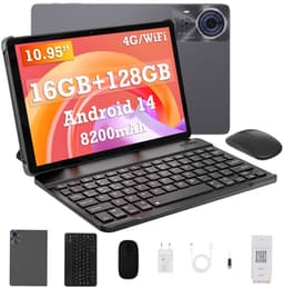 CUBOT TAB 70 Tablet - 16GB RAM 128GB ROM - 8200 mAh - 10.95 inch - Dual SIM 4G - Android 14 - Met Toetsenbord(QWERTY), Beschermhoes, Muis- Grijs — thumbnail 1