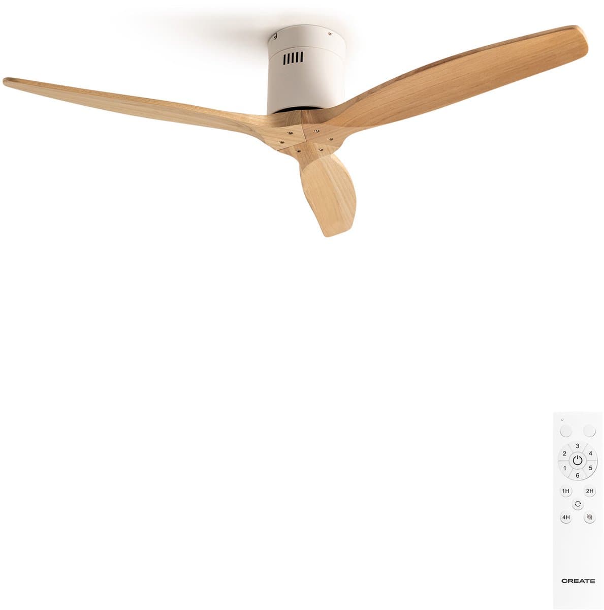 CREATE - Stille 40W plafondventilator met technische ABS bladen in verschillende maten - S - Geen licht - Afstandsbediening - WIND CALM — afbeelding 1