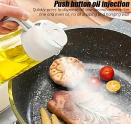 Olie Dispenser 2-in-1 – Spray & Schenkfles 470ml – Lekvrij – Voor Airfryer, BBQ en Keuken – Olie Sprayfles – Zwart — thumbnail 5