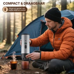 SVN® Draagbare Koffiemachine - Blender To Go - Draagbare Blender - Grijs - ‎7cm x 7cm x 24cm — thumbnail 4