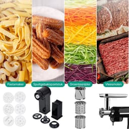 Keukenmachine - Keukenrobot Mixer - Bakken en Koken - Krachtige 2000W Motor - 6.2L Kom - Zwart — thumbnail 4