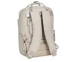 New Rebels Bruce Miami Rugzak 9L Waterafstotende Laptop Rugtas 13 inch Schooltas en Werktas van PU Nylon Comfortabel Comp 9L Beige