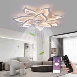 Moderne Plafondventilator met Dimbaar LED Licht en Afstandsbediening — thumbnail 1