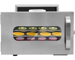 Dehydrator met 6 RVS RVS Plateaus | Voedsel Droger met Timer en Temperatuurregeling