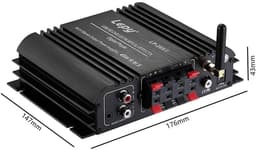 Bluetooth Stereo Versterker 2 Kanaals HiFi 45W Multimedia Speler — thumbnail 2