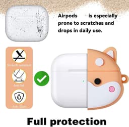 Allecto - Siliconen TPU Beschermhoes - Schattig en Grappig - Inclusief Sleutelhanger - Corgi - Geschikt voor HUAWEI FreeBuds SE 4 ANC — thumbnail 4