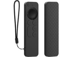 Beschermhoes voor Apple TV 4K/HD Siri Remote 2021/2022 - siliconen hoes - stootvast - ultradun - zwart.