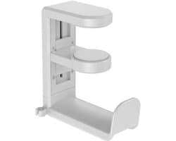 Allecto- Bureau Hoofdtelefoon Stand - Headset Haak - 360 Verstelbare Roterende Arm - Gaming - Houder - Onder Bureau - PC - Geschikt voor Allecto modellen - Zwart