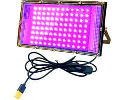 100W LED-blacklight, krachtige UV-spotlight, IP66, 395nm UV-lamp voor kerst- en Halloweenfeesten