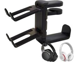 Houder voor hoofdtelefoon en controller, standaard voor hoofdtelefoonhanger,Onder Bureau Game Headset Hook Controller Stand | Accessoires tafelspellen, opbergrek gamecontrollers