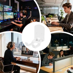 2 stuks vouwhaken, wandhouders met sterke lijm, zonder boren, voor game-controller, hoofdtelefoon en meer, universele wand- en bureauopslag, ruimtebesparend, voor slaapkamer — thumbnail 2