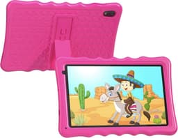 Tibuta 10 inch Kinder tablet – Android 13 – 4GB RAM + 32GB Opslag – HD IPS Scherm – Ouderlijk Toezicht – Kinderhoes – WiFi – Roze — thumbnail 1