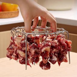 BBQ Grill Spiezen Houders met 24 Spiezen - Spiesenrek - Airfryer-spies houder - Brochettehouder - BBQ Accessoire - Air Fryer Koken Accessoires — thumbnail 2