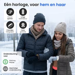 Siltcon® Smartwatch Heren Pro - Smartwatch Dames Pro - Sporthorloge Dames & Heren - Stappenteller Horloge - Hartslagmeter – Bloeddrukmeter - Slaapmonitor - Saturatiemeter – Belfunctie - Elke Smartphone - RVS - Elke pols - Incl. 4 Bandjes — thumbnail 9
