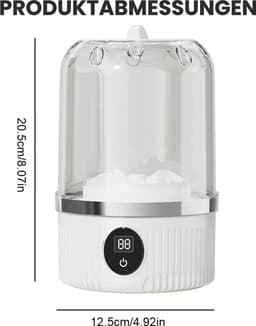 Compacte mini-wasmachine (1 liter, met led-display) – perfect voor het wassen van kleine hoeveelheden wasgoed, ideaal voor op reis en kleine woonruimtes. — thumbnail 5