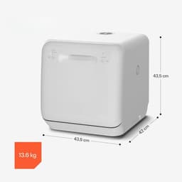 Aurixi® Mini Vaatwasser - Tafelvaatwasser - Vaatwasser - Wit - 54cm x 56cm x 5cm — thumbnail 3