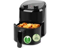 AMA® Mini Airfryer - Heteluchtfriteuse - Friteuse - Zwart - 23x23x26cm