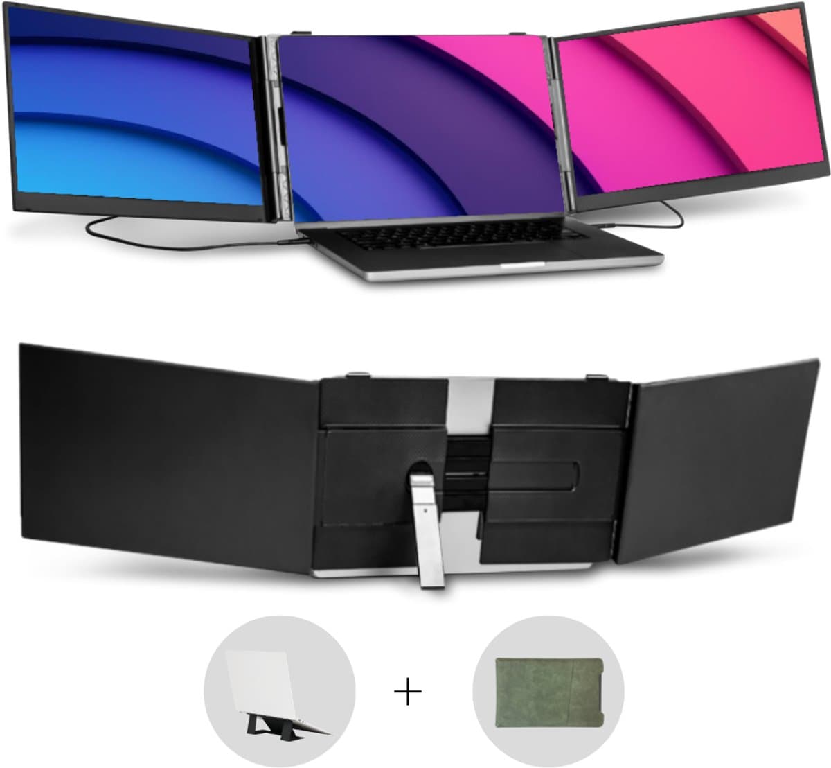 Blerron Flex - 15.3 Inch - Portable Monitoren - Slechts 1.3 KG - Draagbare Monitor - Portable Monitor - Beeldscherm - USB-C/HDMI - 1920x1200 FHD — afbeelding 1