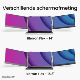 Blerron Flex - 15.3 Inch - Portable Monitoren - Slechts 1.3 KG - Draagbare Monitor - Portable Monitor - Beeldscherm - USB-C/HDMI - 1920x1200 FHD — thumbnail 6