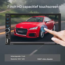 ESSGOO 2 Din Autoradio - 7" Touchscreen - Draadloos Apple CarPlay & Android Auto - Bluetooth, USB, AUX, TF, SWC — thumbnail 4