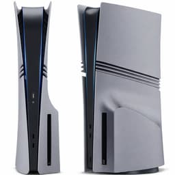 Playstation 5 Pro Faceplates Disc Edition (niet geschikt voor standaard PS5 & PS5 Slim) - Inclusief Mid Skin - Accessoires - Faceplate - Cover - Plate - Skin - Retro - Anniversary Grey — thumbnail 1