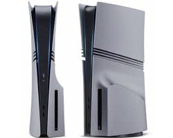 Playstation 5 Pro Faceplates Disc Edition (niet geschikt voor standaard PS5 & PS5 Slim) - Inclusief Mid Skin - Accessoires - Faceplate - Cover - Plate - Skin - Retro - Anniversary Grey