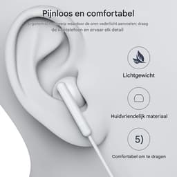 TENZHVXI - Wired Earbuds - Usb-C Headphones - 14,2 Mm Driver / 1,2 M Kabel - 1 Paar - Voor Iphone 17/16/15 - Wit — thumbnail 4