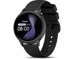 Maoo Ventura 2 - GPS Smartwatch Dames - AMOLED - Siliconen, Leren en Sportbandje - Stappenteller - Hartslagmeter - Slaapmonitor - Belfunctie - AOD - Multisport - Geschikt voor Android en iOS - Zwart