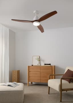 CREATE - Stille plafondventilator van 40 W met technische ABS-bladen, verkrijgbaar in verschillende maten - M - Met licht - Afstandsbediening - WIND STYLANCE — thumbnail 4