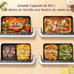 Dubbele Heteluchtfriteuse met 2 Zones - XXL Capaciteit — thumbnail 2