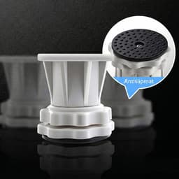 Verstelbaar Verplaatsbaar Wasmachine Onderstel - 4x2 Zwenkwielen - 8 Stevige Poten - Geschikt voor Droger en Koelkast - Multifunctioneel Wasmachine Voetstuk - Verstelbare Basis 45-65 cm - Keuken & Wasruimte Accessoire — thumbnail 4