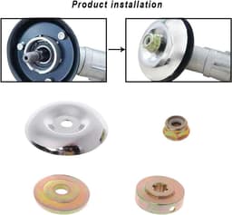 8 STUKS Grasmaaier Versnellingsbak Metalen Universele Bosmaaier Versnellingsbak Adapter met 5 STKS Trimmer Draad voor Strimmer Bosmaaier Trimmers — thumbnail 4