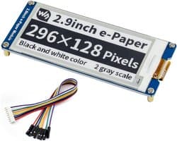 2.9 Inch E-paper Scherm Module 296x128 Resolutie Tweekleurig E-Ink Display met SPI Interface voor Raspberry Pi en Arduino