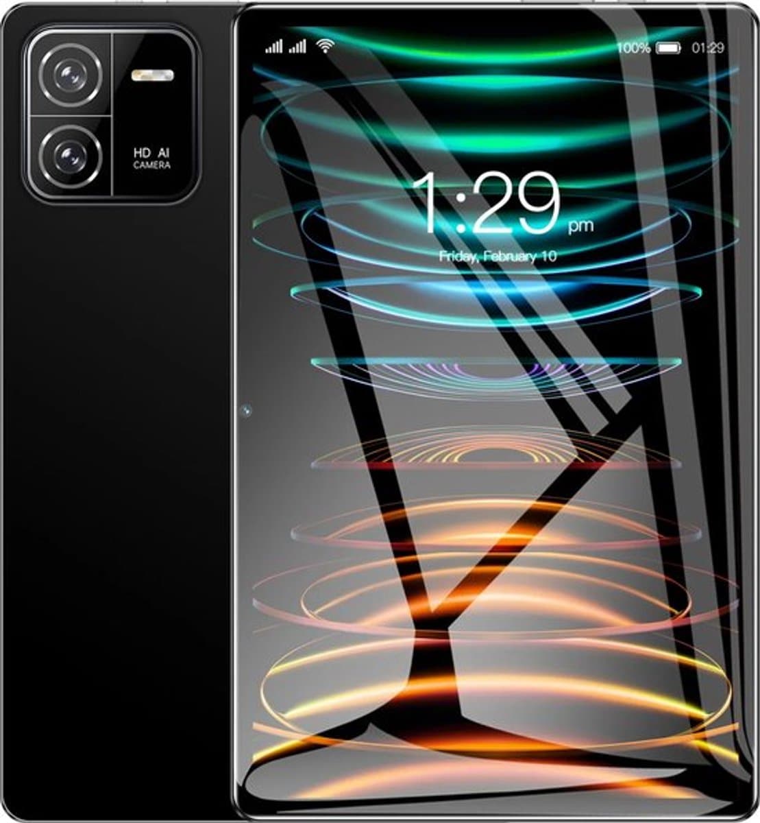 Android 13 Tablet 6 Pro – 16GB RAM + 512GB Opslag – 10.000mAh – 5G & WiFi – 4K HD Display – Zwart — afbeelding 1