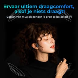 Bone Conduction Headphone - Open Ear Koptelefoon - Bone Conduction Koptelefoon - Sport Oortjes - Koptelefoon Bone - Sport Hoofdtelefoon - Waterdicht - Bluetooth 5.4 - 32GB Geheugen - Geschikt voor elk Apparaat - Beige — thumbnail 2