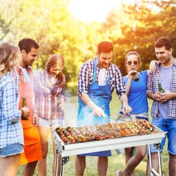 VLSelect® Houtskool BBQ - Smoker BBQ - Grill - Opvouwbaar — thumbnail 3