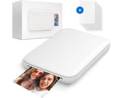 mini HD Foto Printer met App - Bluetooth Kleur Fotoprinter - Mobiele Pocket Printer voor Smartphone - 5 x 7,6cm